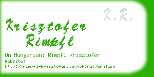 krisztofer rimpfl business card